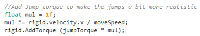 Add jump torque to make the jumps more realistic