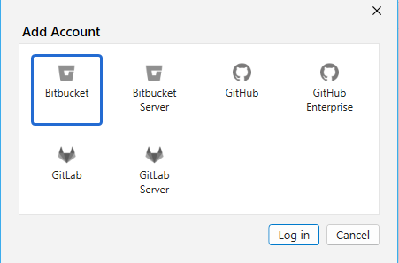 A screenshot as your Bitbucket is connected to Git