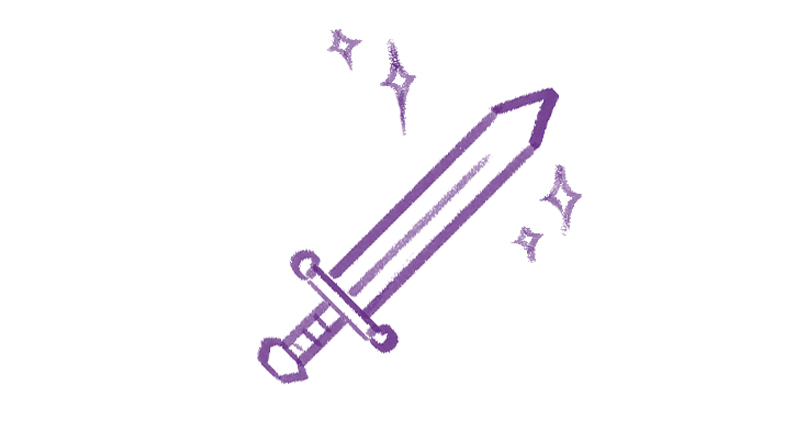 Illustration of a sword.