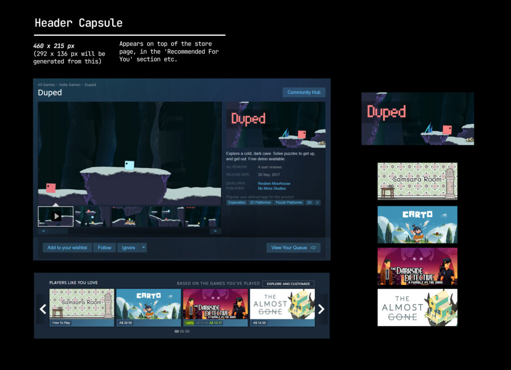 A Handy Guide to Graphical Assets on your Steam Store Page Dev Blog
