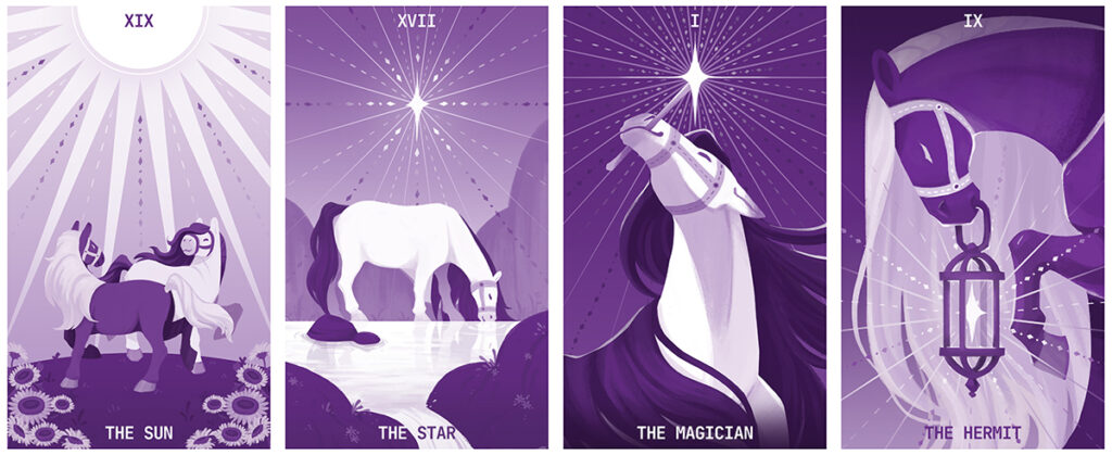 Some of our Tarot themed Business Cards.