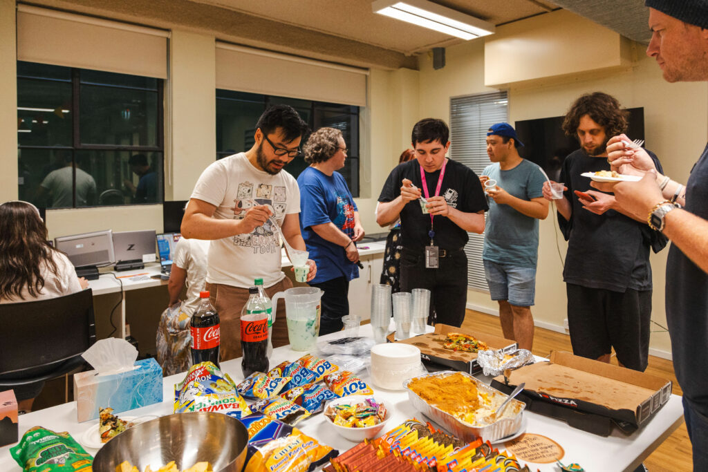 Some Games Exchange attendees enjoying some Filipino snacks!