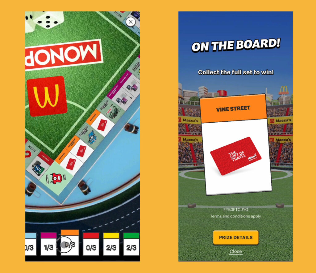 McDonald's Monopoly game