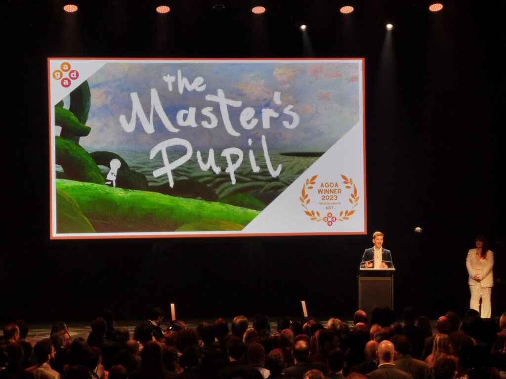 The Master's Pupil taking home the AGDA award for best art in 2023.