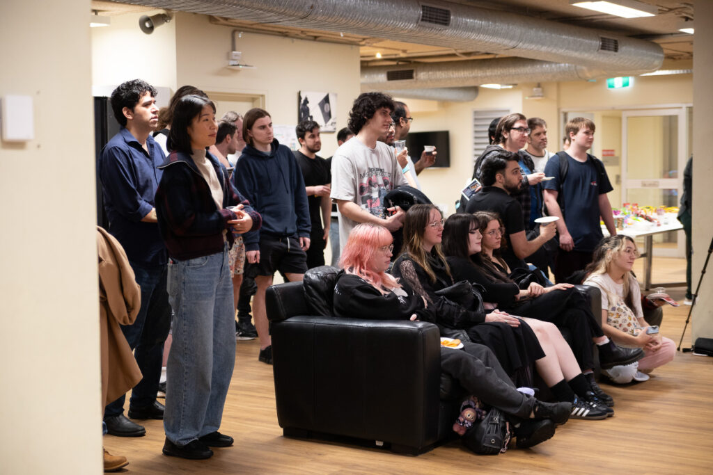 A photo of all the attendees in Sydney, tuning into the intro.